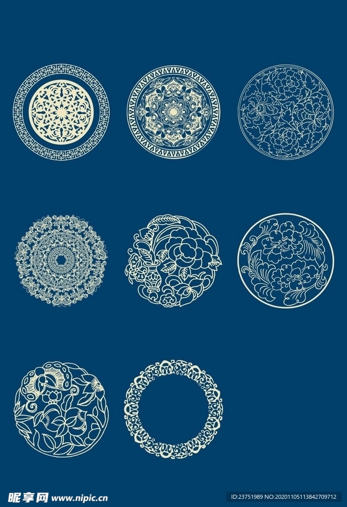 中国风花纹