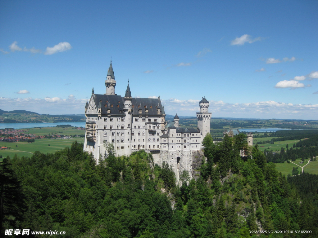 德国巴伐利亚新天鹅城堡建筑风景