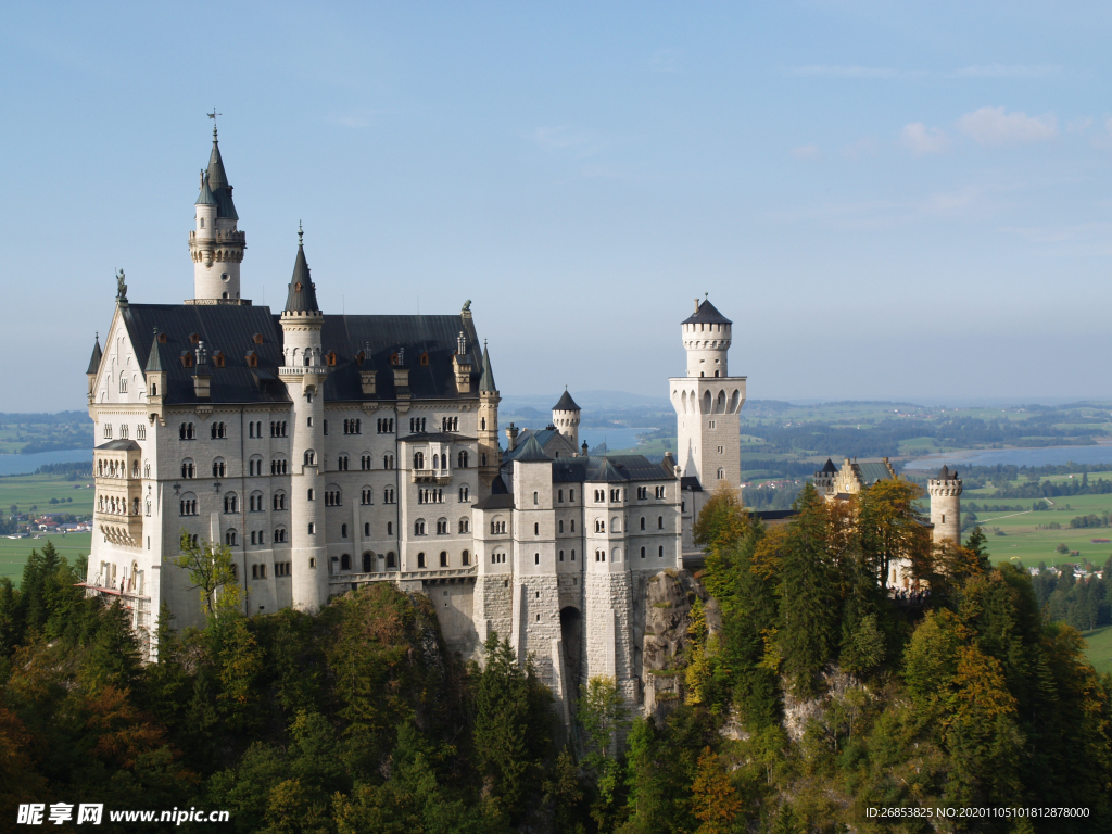 德国巴伐利亚新天鹅城堡建筑风景