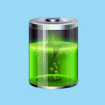 绿色闪电标志环保电池