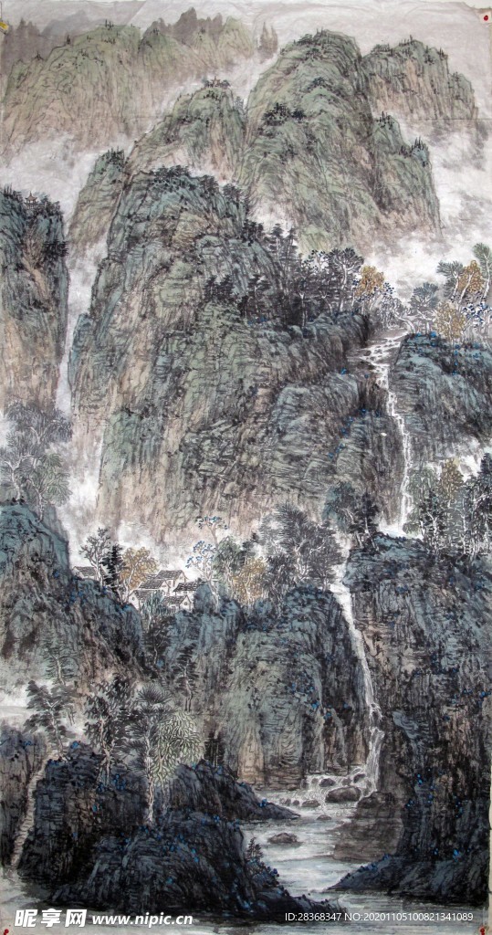 山水名画背景