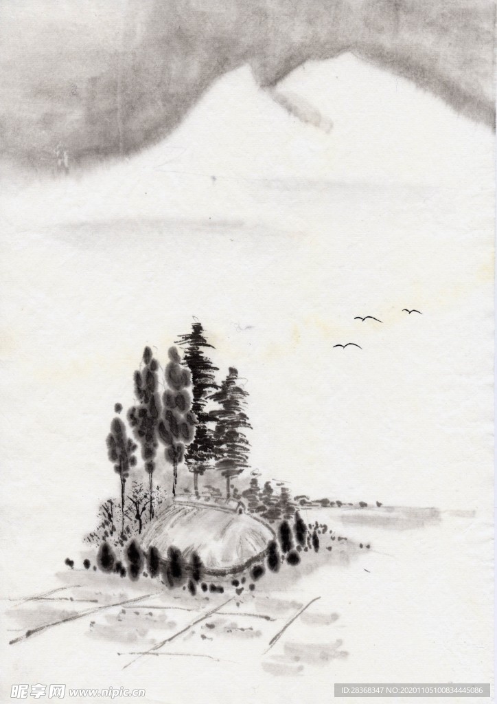 山水名画背景