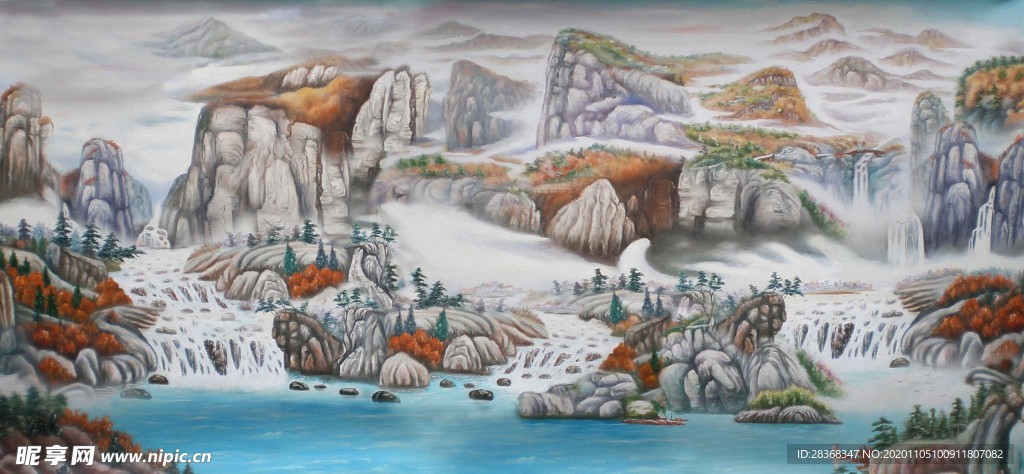 山水名画背景