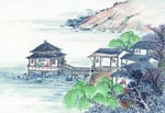 山水名画背景