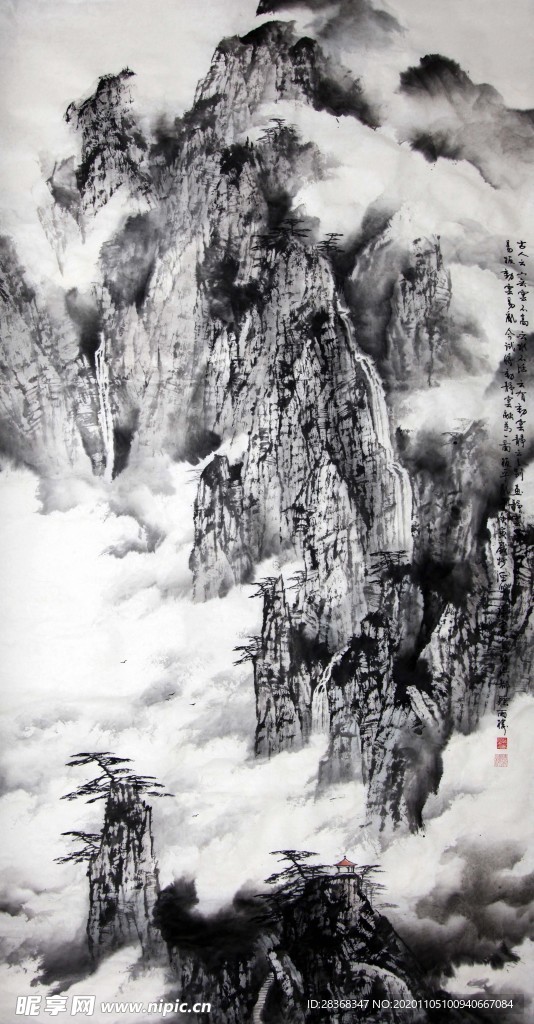 山水名画背景