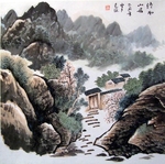 山水名画背景