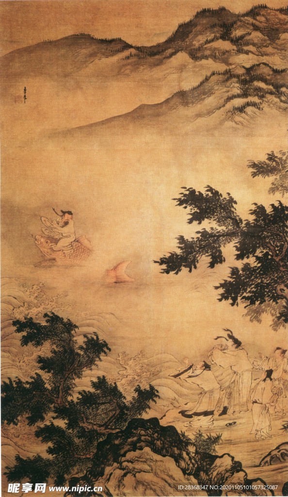 山水名画背景