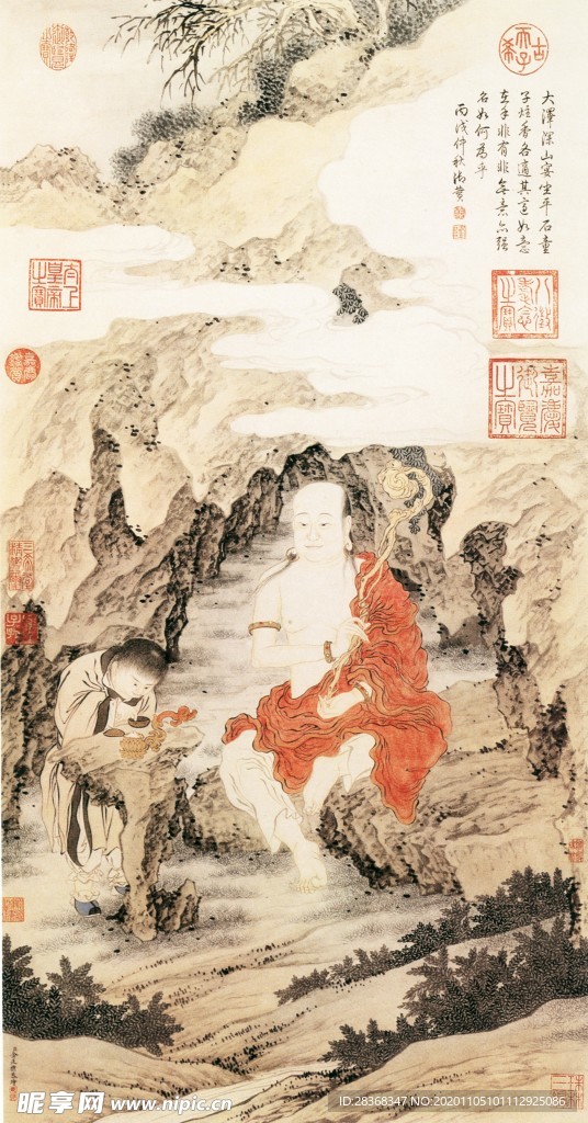 山水名画背景