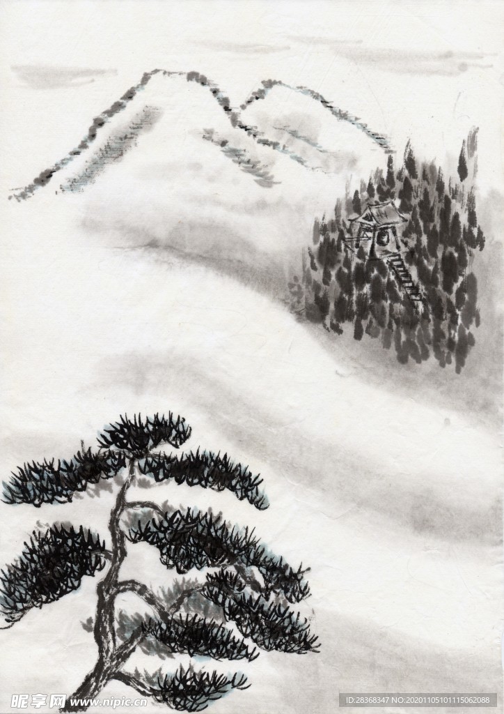 山水名画背景