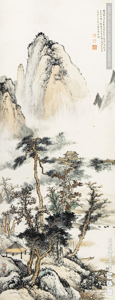 山水名画背景