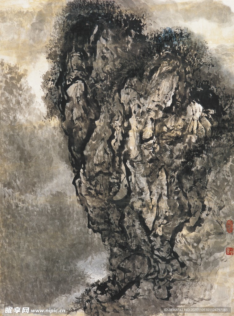 山水名画背景