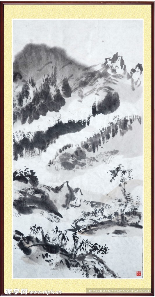 山水名画背景