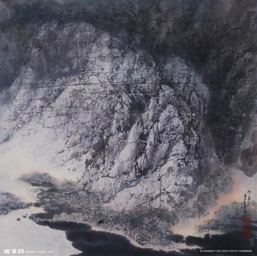 山水名画背景