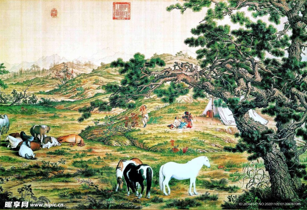 山水名画背景