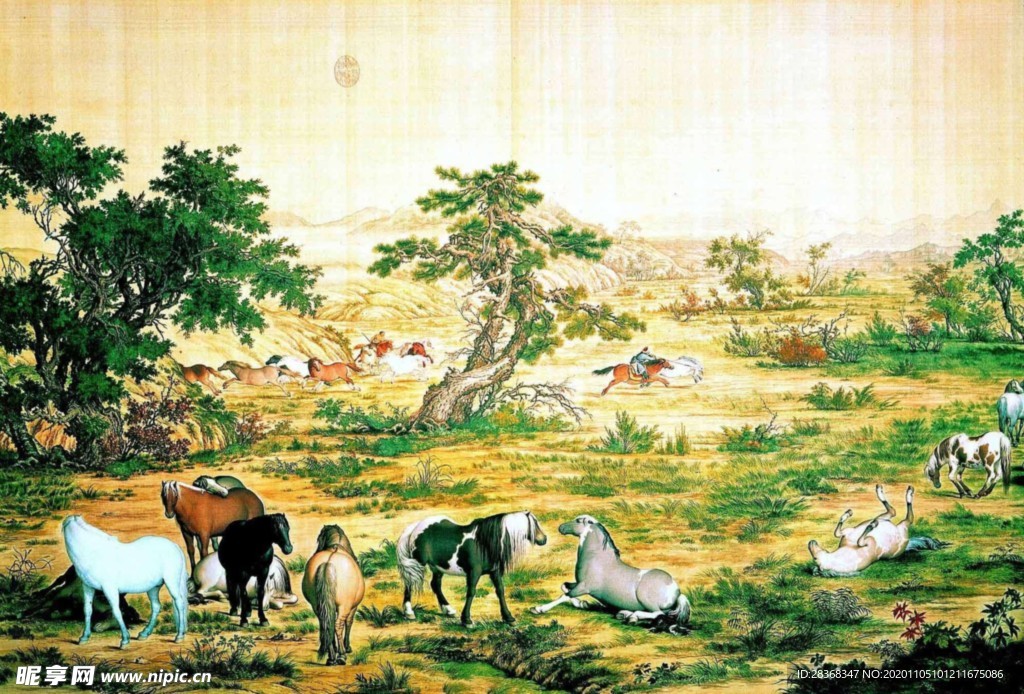 山水名画背景