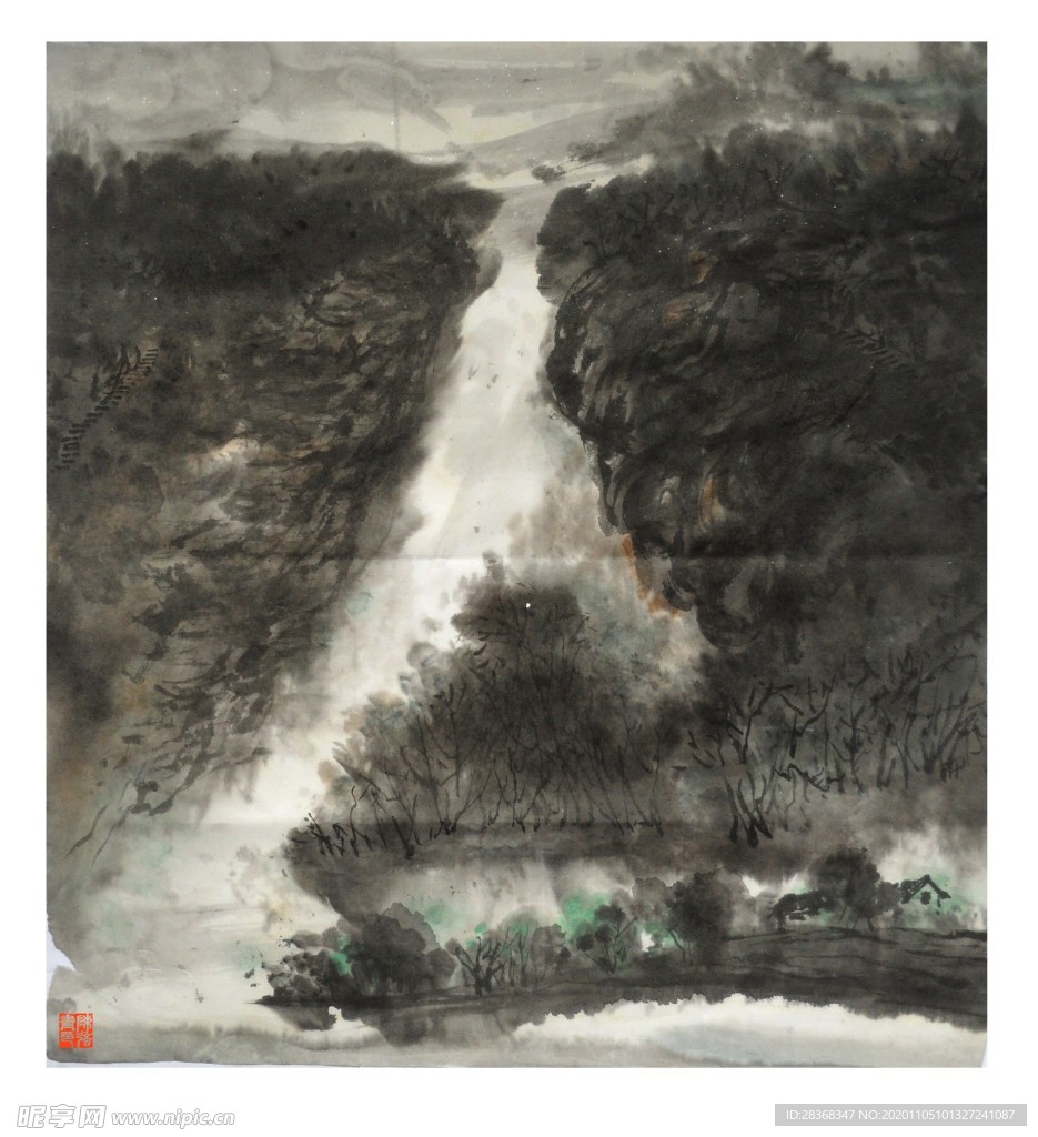 山水名画背景