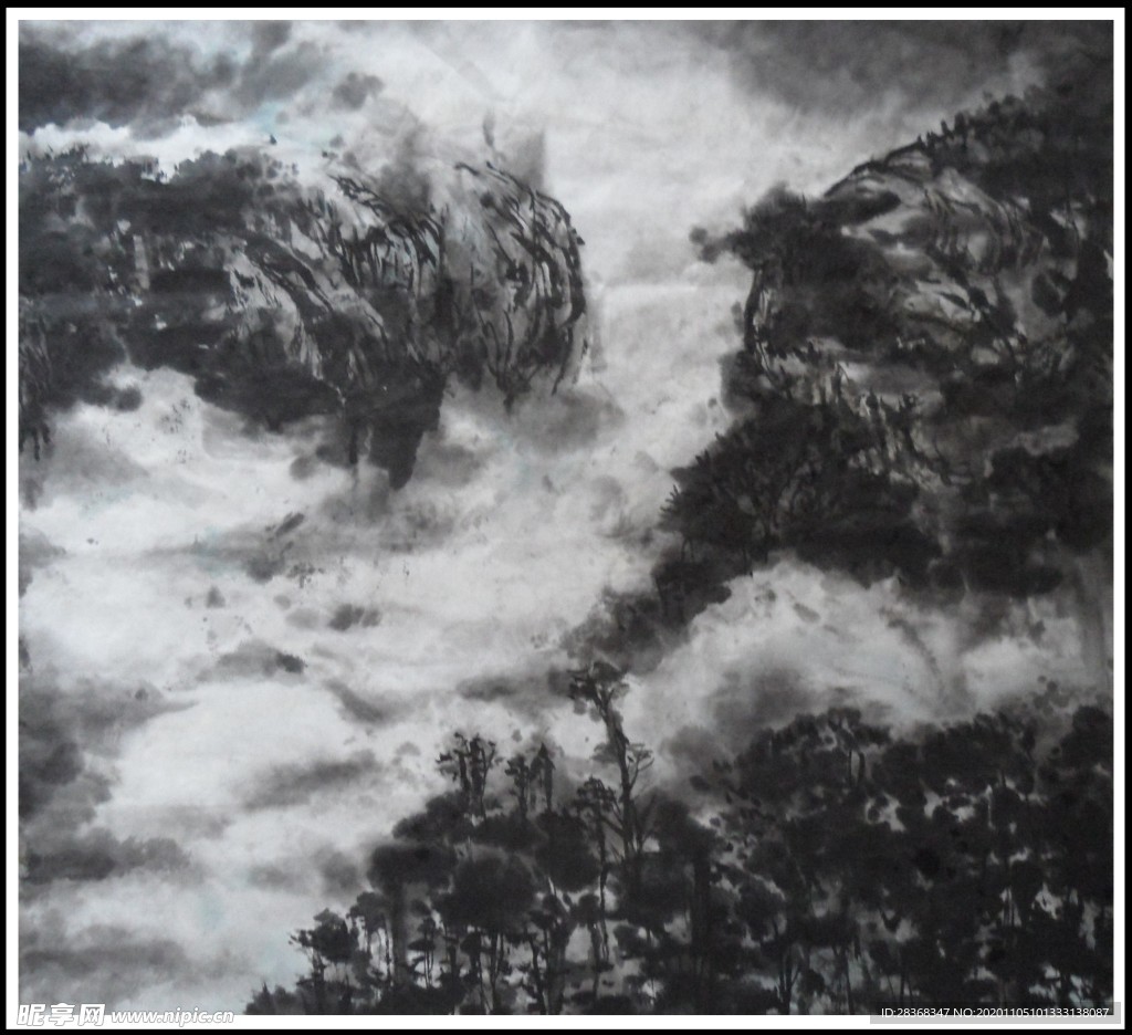 山水名画背景