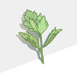 AI艾草插画