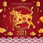 牛 新年展板背景