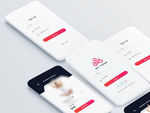 xd瑜伽红色UI设计登录页注册