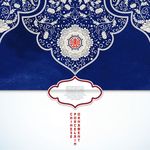 蓝色中国风花纹