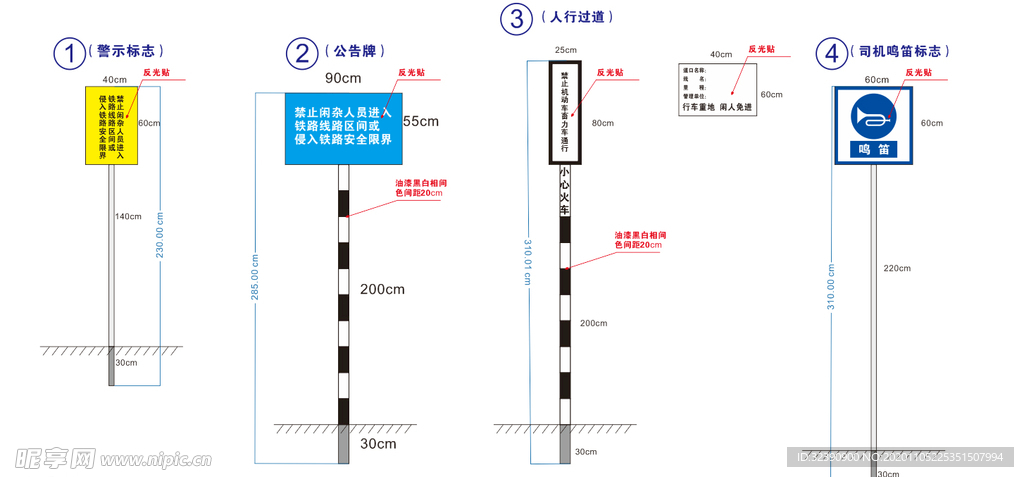 铁路警示标志牌