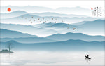 水墨山水风景画