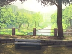 彩色动漫场景插画背景