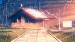 彩色动漫场景插画背景