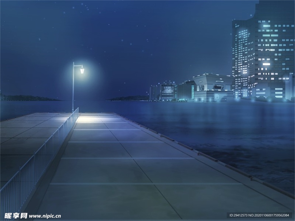 彩色动漫场景插画背景