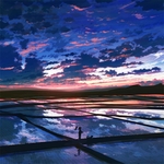 彩色动漫场景插画背景