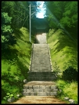 彩色动漫场景插画背景