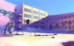彩色动漫场景插画背景