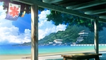 彩色动漫场景插画背景