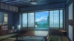 彩色动漫场景插画背景