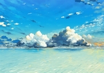 彩色动漫场景插画背景