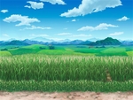 彩色动漫场景插画背景