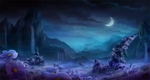 彩色动漫场景插画背景