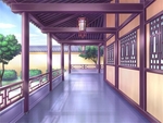 彩色动漫场景插画背景