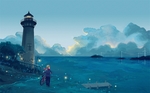 彩色动漫场景插画背景