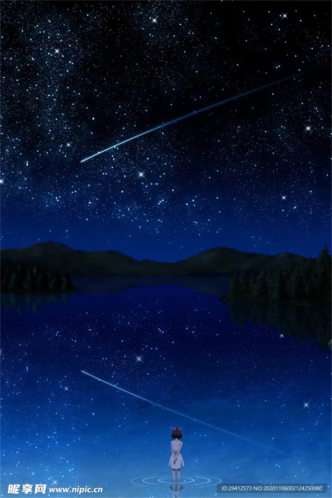 彩色动漫场景插画背景