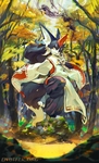 彩色动漫场景插画背景