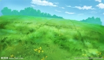 彩色动漫场景插画背景