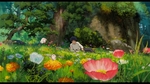 彩色动漫场景插画背景