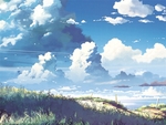 彩色动漫场景插画背景