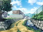 彩色动漫场景插画背景