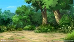 彩色动漫场景插画背景