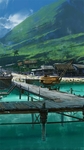 彩色动漫场景插画背景