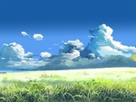 彩色动漫场景插画背景