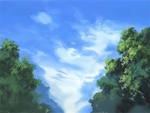 彩色动漫场景插画背景